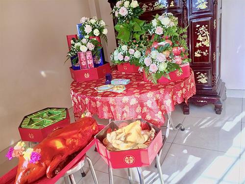 Mâm Qủa Cưới Hỏi long phung