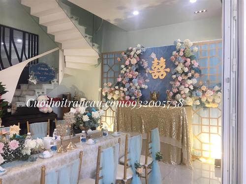  Bàn Thờ  Hai Họ Tone Trắng Hồng